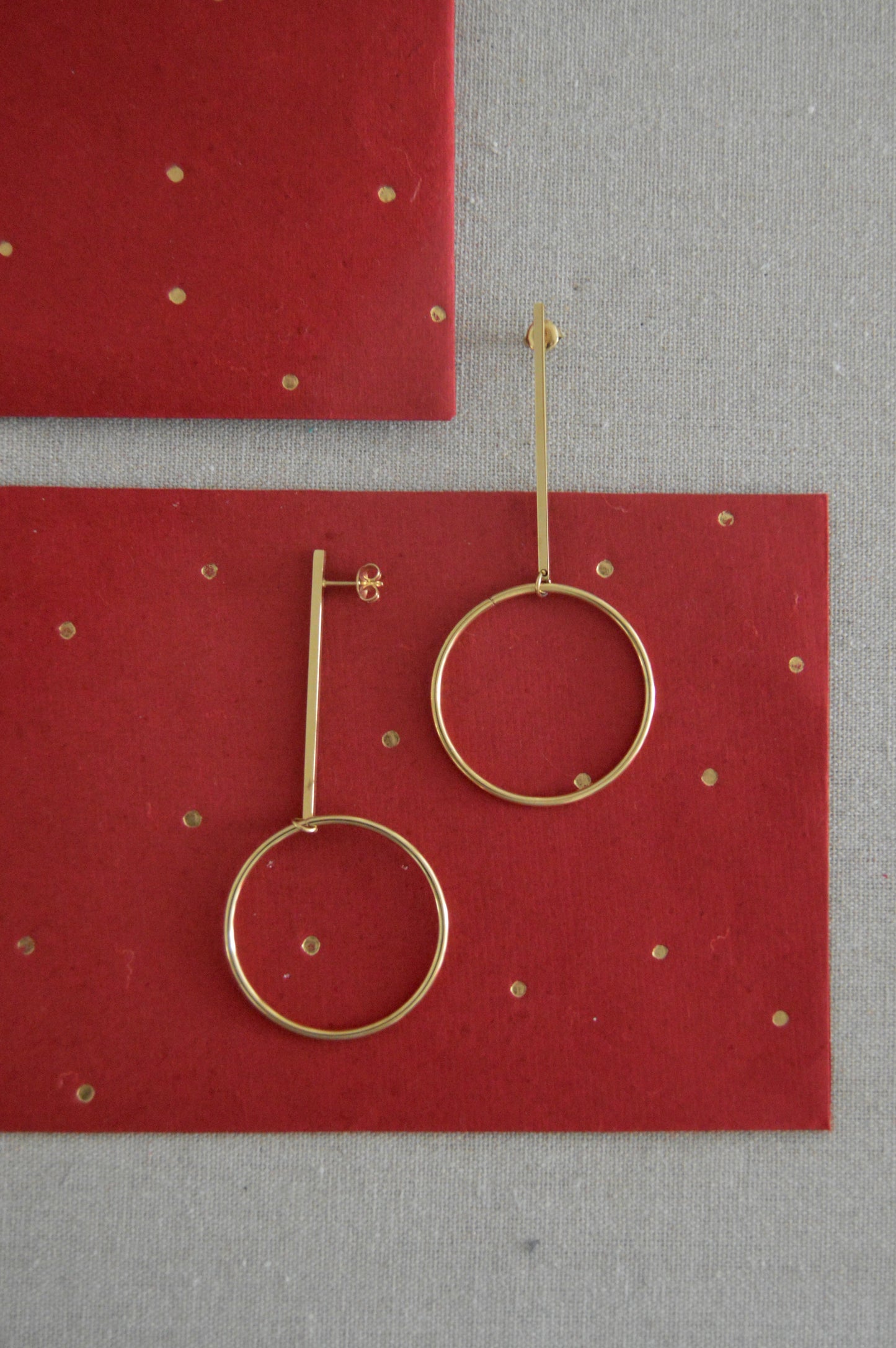 Pendientes largos circulo