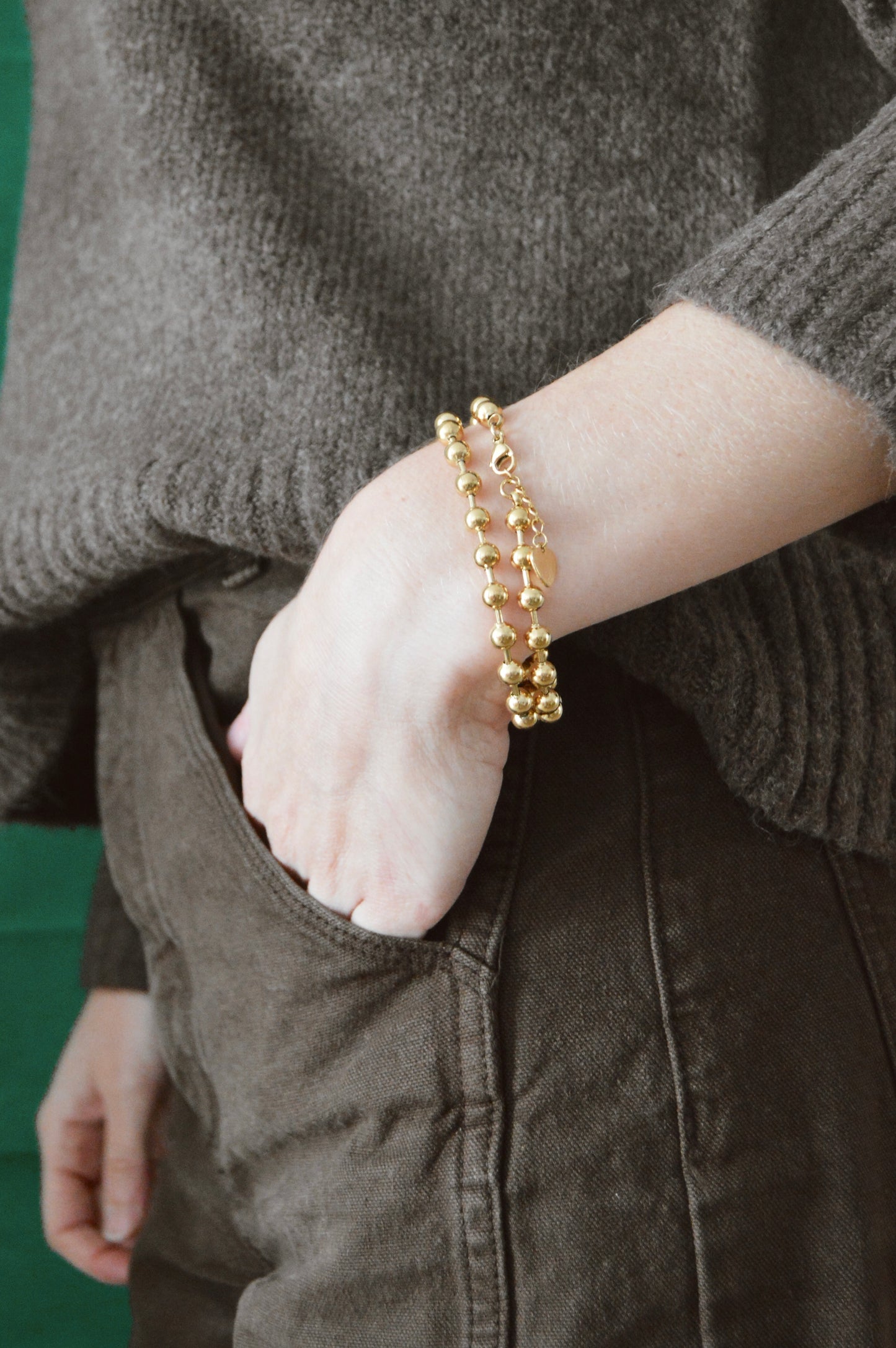 Pulsera cadena bolas