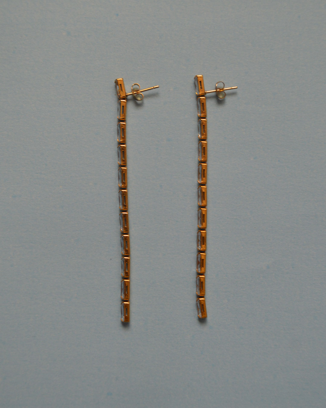 Pendientes largos brillos
