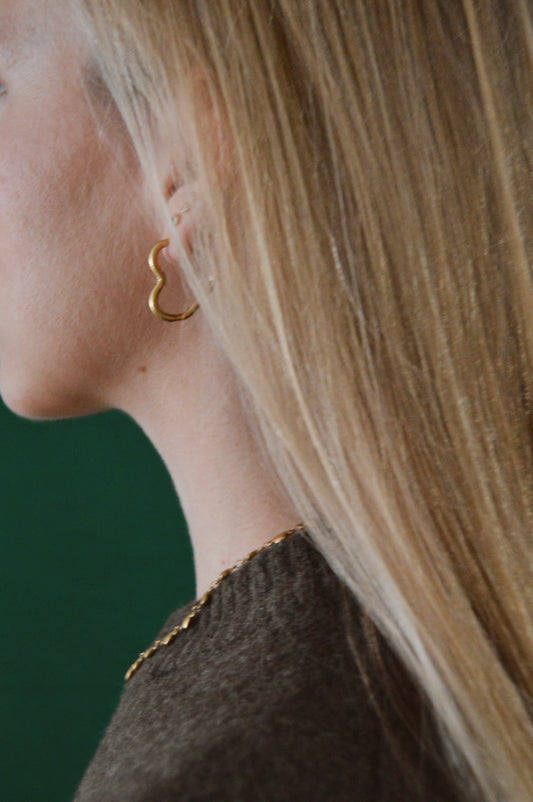 Pendientes heart dorado