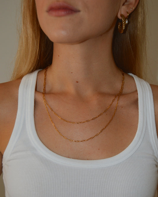 Collar cadena doble ona