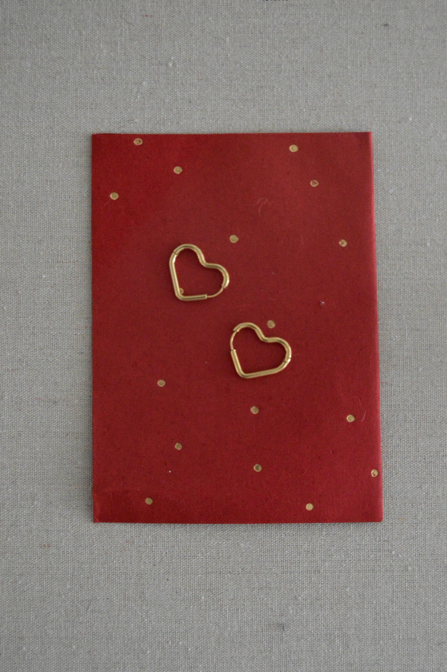 Pendientes heart dorado