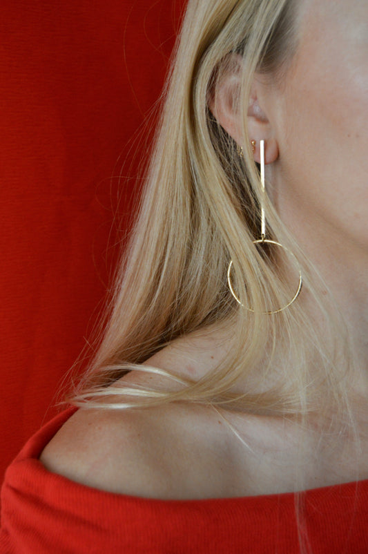 Pendientes largos circulo