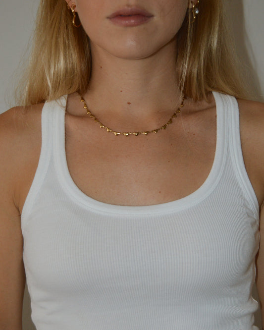 Collar cadena corazones