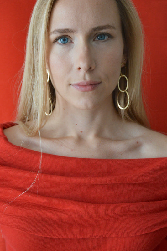 Pendientes largos ovalados