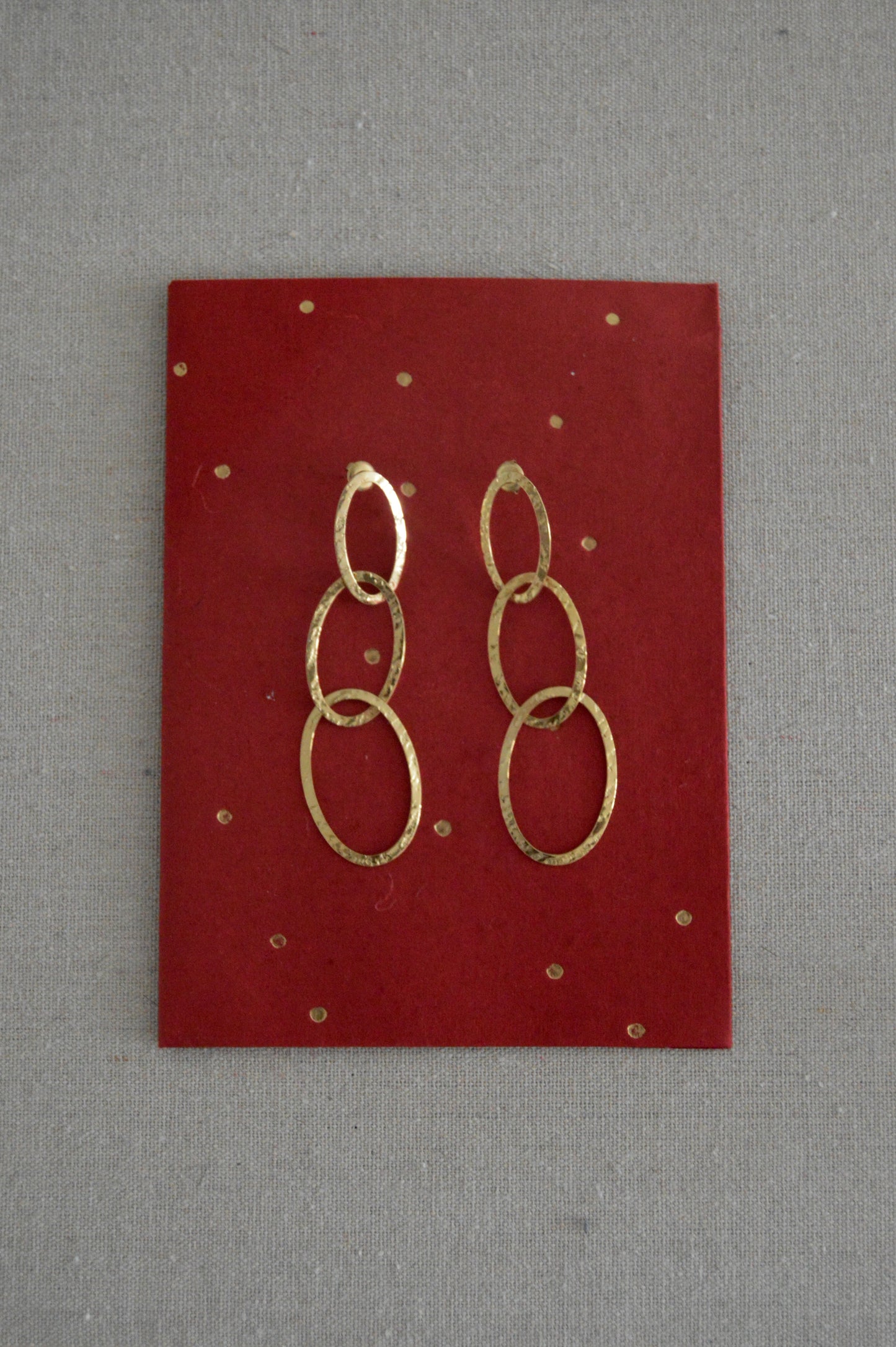 Pendientes largos ovalados