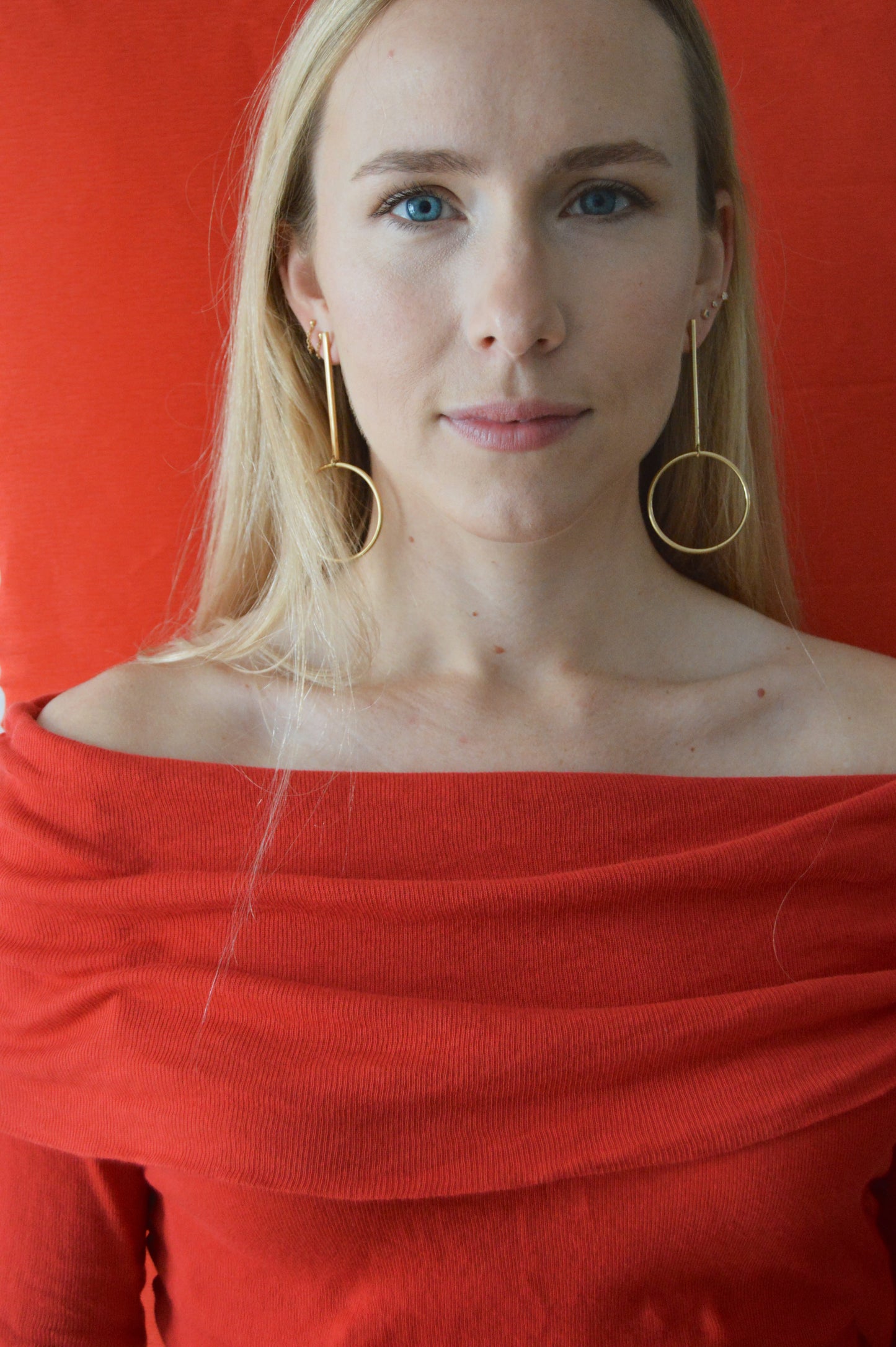 Pendientes largos circulo